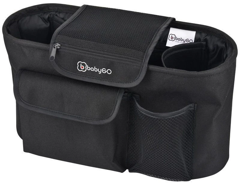 Babygo Black Stroller Organizer Buggytasje 3903 3 Babygo Black Stroller Organizer Buggytasje 3903