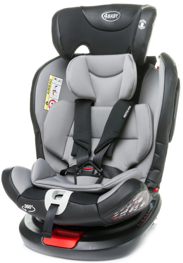 4Baby Roto-Fix Grey 360º 0-36 Kg Isofix Autostoel 4 4Baby Roto-Fix Grey 360º 0-36 Kg Isofix Autostoel - Afbeelding 2