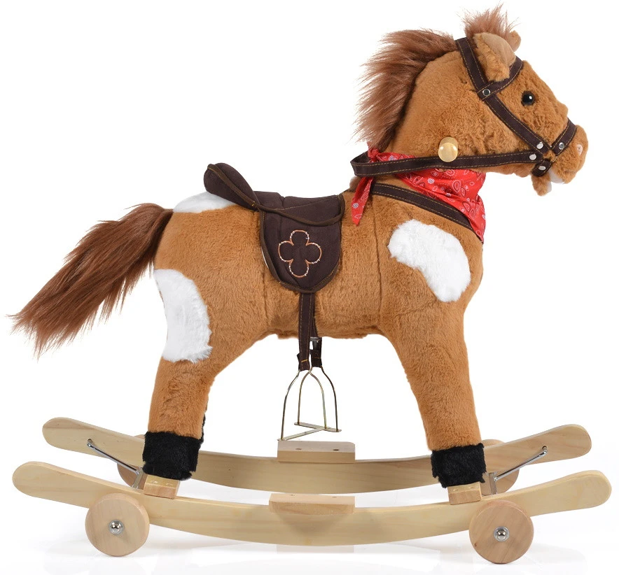 Cangaroo Thunder Khaki Hobbelpaard Met Wielen-WJ-302 4 Cangaroo Thunder Khaki Hobbelpaard Met Wielen-WJ-302 - Afbeelding 2