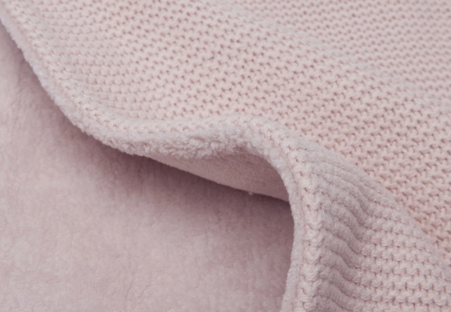 Jollein Basic Knit Pale Pink / Fleece 75 X 100 Cm Wiegdeken 517-511-65310 7 Jollein Basic Knit Pale Pink / Fleece 75 X 100 Cm Wiegdeken 517-511-65310 - Afbeelding 5