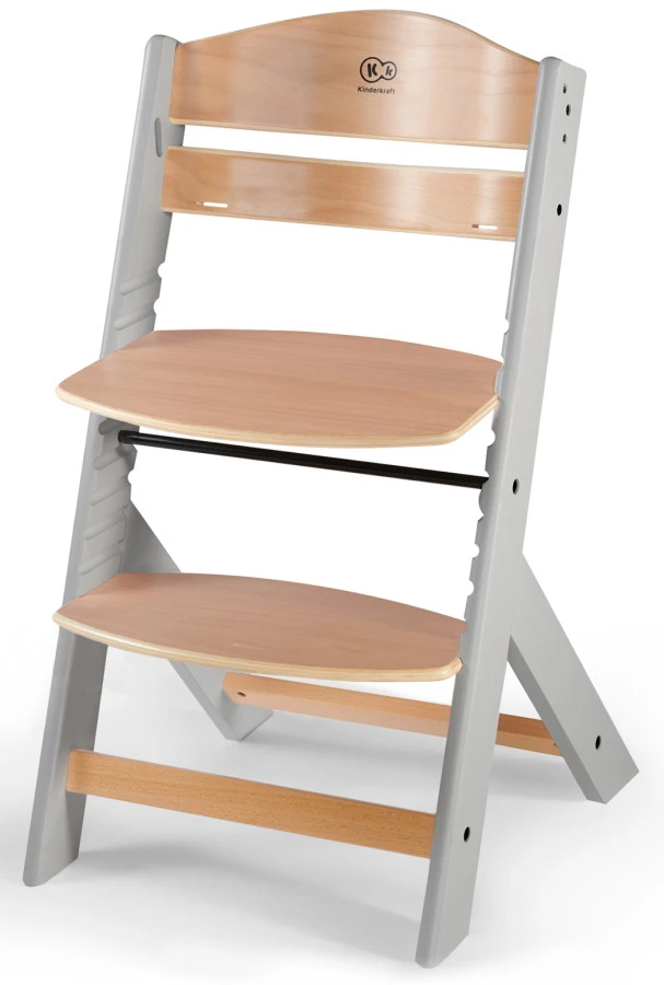 Kinderkraft Enock Grijs/Naturel Houten Kinderstoel Met Zitverkleiner KHENOC0PGRY0000 4 Kinderkraft Enock Grijs/Naturel Houten Kinderstoel Met Zitverkleiner KHENOC0PGRY0000 - Afbeelding 2