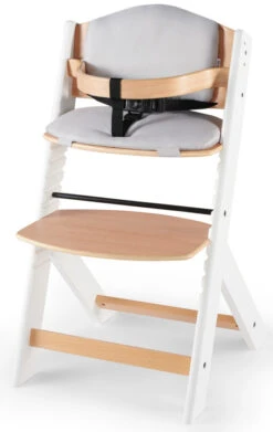 Kinderkraft Enock Wit/Naturel Houten Kinderstoel Met Zitverkleiner KHENOC0PWHT0000 -Babyproducten Winkel Kinderkraft Enock White Kinderstoel met Zitverkleiner KHENOC0PWHT0000 2