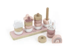 Label Label Roze Houten Stapelringen LLWT-25262 -Babyproducten Winkel Label Label Roze Houten Stapelringen LLWT 25262 .2
