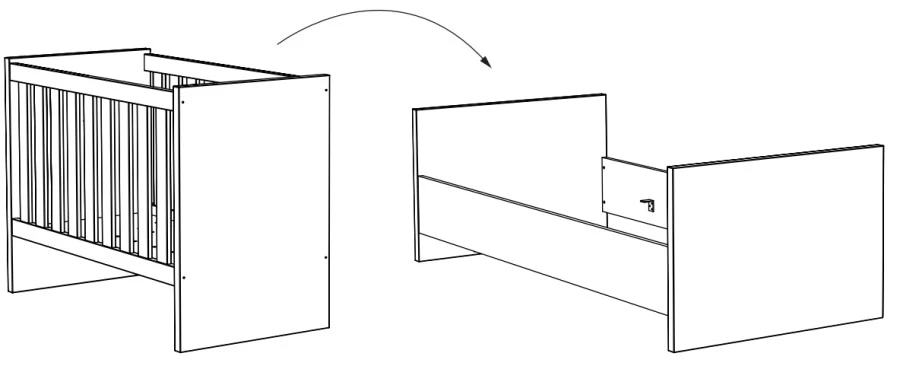 Meegroei Ledikant Pauline 60 X 120 Cm Tot 90 X 200 Cm PAUBB20 5 Meegroei Ledikant Pauline 60 X 120 Cm Tot 90 X 200 Cm PAUBB20 - Afbeelding 3