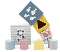 PolarB 2-in-1 Houten Stapelblokken En Vormenstoof 44016 -Babyproducten Winkel PolarB 2 in 1 Houten Stapelblokken en Vormenstoof 44016 7