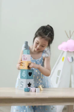 PolarB 2-in-1 Houten Stapelblokken En Vormenstoof 44016 -Babyproducten Winkel PolarB 2 in 1 Houten Stapelblokken en Vormenstoof 44016 9