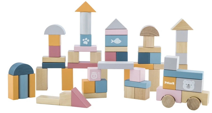 PolarB 60 Stuks Houten Blokken 44010 3 PolarB 60 Stuks Houten Blokken 44010