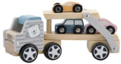 PolarB Houten Truck Met Oplegger Incl. 3 Auto's 44014