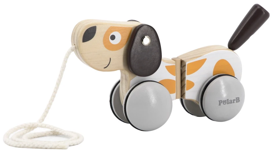 PolarB Puppy Luxe Houten Trekfiguur 44043 3 PolarB Puppy Luxe Houten Trekfiguur 44043