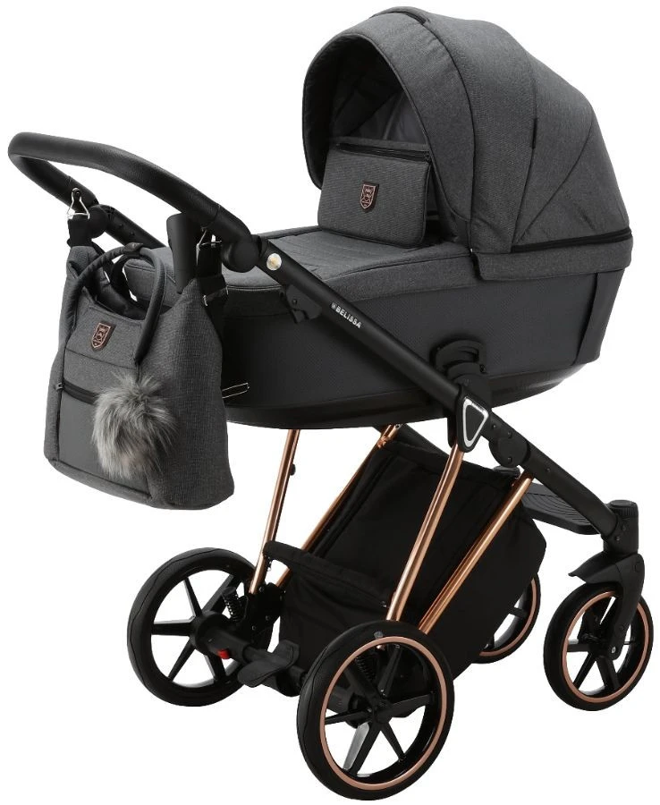 Adamex Belissa Special Edition Grey/Rose 2-in-1 Kinderwagen PS-596 3 Adamex Belissa Special Edition Grey/Rose 2-in-1 Kinderwagen PS-596