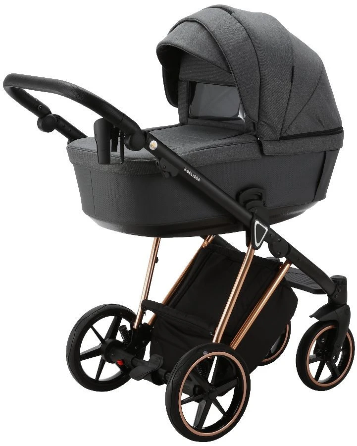 Adamex Belissa Special Edition Grey/Rose 2-in-1 Kinderwagen PS-596 4 Adamex Belissa Special Edition Grey/Rose 2-in-1 Kinderwagen PS-596 - Afbeelding 2