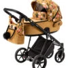 Adamex Porto Flowers Ochre 2-in-1 Kinderwagen FL-3 -Babyproducten Winkel adamex porto flowers ochre 2 in 1 kinderwagen fl 3 01