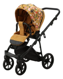 Adamex Porto Flowers Ochre 2-in-1 Kinderwagen FL-3 -Babyproducten Winkel adamex porto flowers ochre 2 in 1 kinderwagen fl 3 2