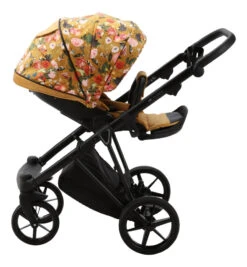 Adamex Porto Flowers Ochre 2-in-1 Kinderwagen FL-3 -Babyproducten Winkel adamex porto flowers ochre 2 in 1 kinderwagen fl 3 3