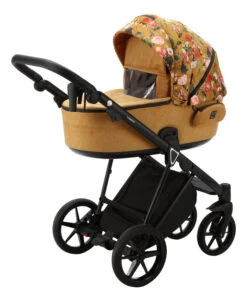Adamex Porto Flowers Ochre 2-in-1 Kinderwagen FL-3 -Babyproducten Winkel adamex porto flowers ochre 2 in 1 kinderwagen fl 3 5