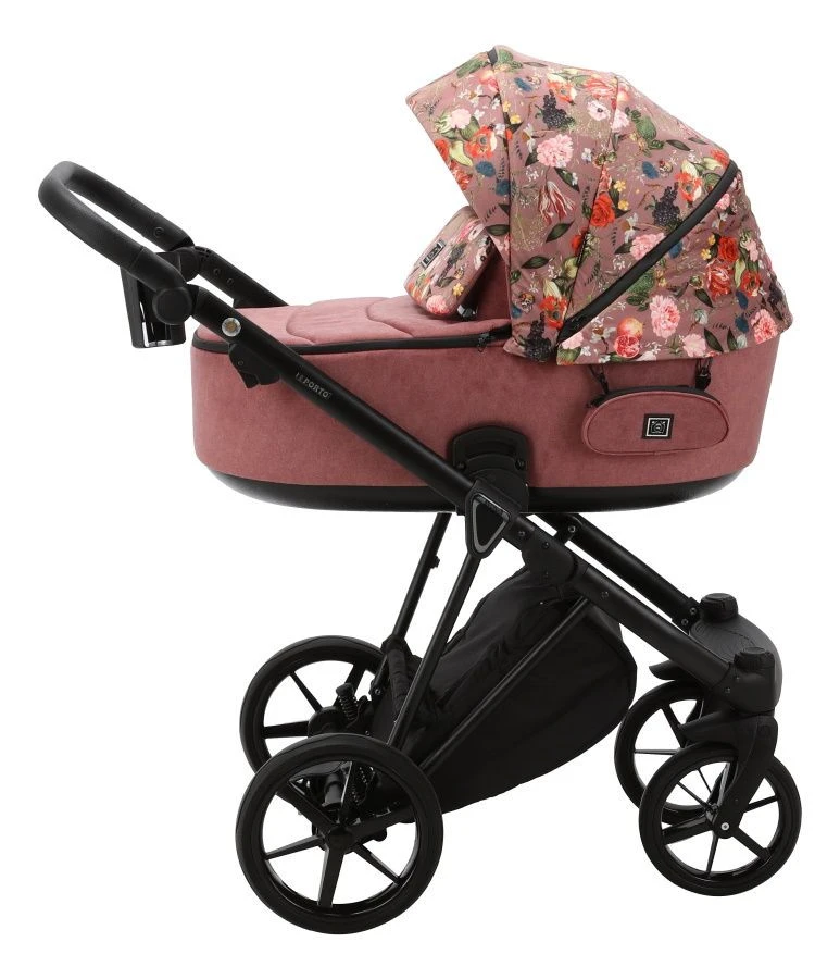 Adamex Porto Flowers Pink 2-in-1 Kinderwagen FL-2 5 Adamex Porto Flowers Pink 2-in-1 Kinderwagen FL-2 - Afbeelding 3