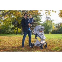 Cangaroo Alma Light Grey Silver 3-in-1 Combi Kinderwagen Incl. Autostoel -Babyproducten Winkel alma alu 3