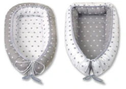MamaLoes Amy Wit Met Grijze Sterren Omkeerbaar Babynest 67042