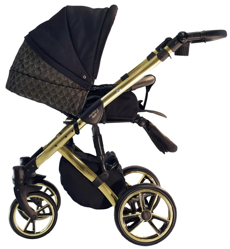 Baby Merc Faster 3 Black/Rose Gold LTD Kinderwagen Incl. Autostoel L189 - Afbeelding 3