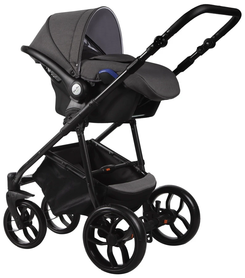 Baby Merc La Noche Grey 3-in-1 Kinderwagen Incl. Autostoel LN/06B 6 Baby Merc La Noche Grey 3-in-1 Kinderwagen Incl. Autostoel LN/06B - Afbeelding 4