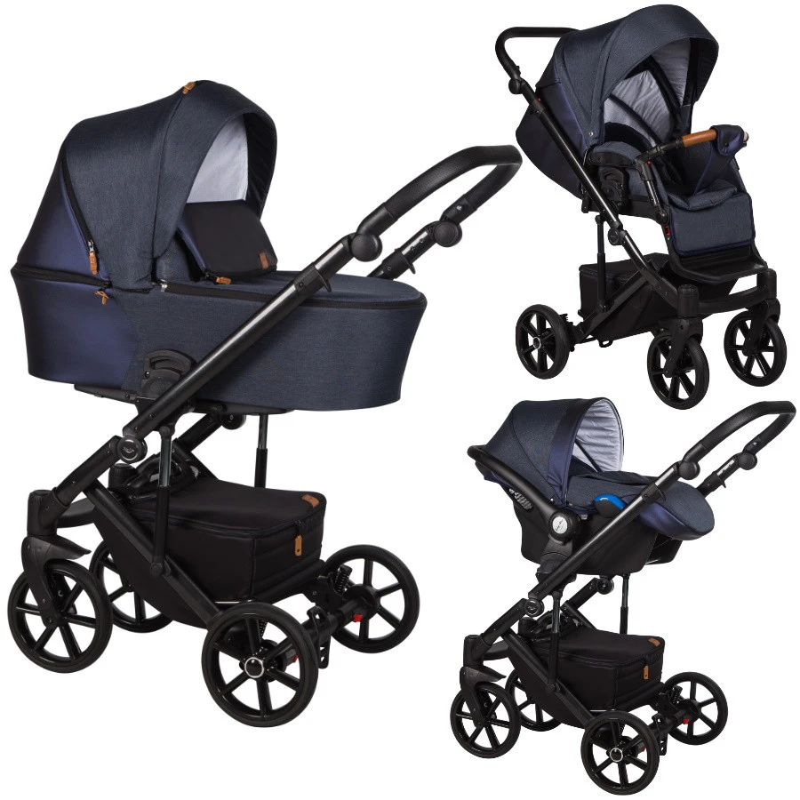 Baby Merc Mosca Denim 3-in-1 Kinderwagen Incl. Autostoel MO/MO01/B 3 Baby Merc Mosca Denim 3-in-1 Kinderwagen Incl. Autostoel MO/MO01/B