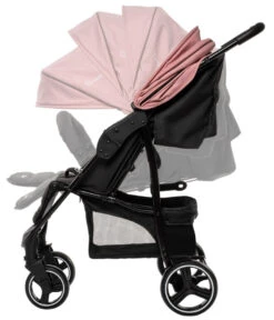 Babygo Basket Pink Melange Wandelwagen Incl. Autostoel 64013 -Babyproducten Winkel babygo basket pink melange wandelwagen 6403 2