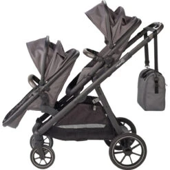 Babygo Duo Mega Grey Tandem Kinderwagen Incl. 2 Autostoelen 78001 -Babyproducten Winkel babygo duo grey tandem kinderwagen 7801 8