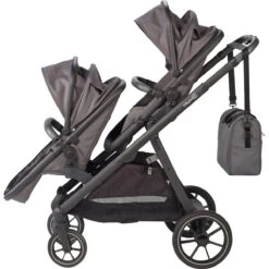 Babygo Duo Ultra Grey Tandem Kinderwagen Incl. 2 Autostoelen En 2 Ultrabase 780001 -Babyproducten Winkel babygo duo grey tandem kinderwagen 7801 9 1 1