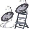Babygo Homey Set Black/Grey Babyschommel En Kinderstoel 19012 2 Babygo Homey Set Black/Grey Babyschommel En Kinderstoel 19012 -Babyproducten Winkel babygo homey set dark greygrey babyschommel en kinderstoel 19012 1