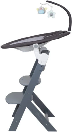 Babygo Homey Set Black/Grey Babyschommel En Kinderstoel 19012 -Babyproducten Winkel babygo homey set dark greygrey babyschommel en kinderstoel 19012 5
