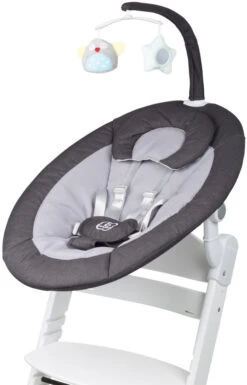Babygo Homey Set Black/White Babyschommel En Kinderstoel 19014 -Babyproducten Winkel babygo homey set dark greywhite babyschommel en kinderstoel 19014 3
