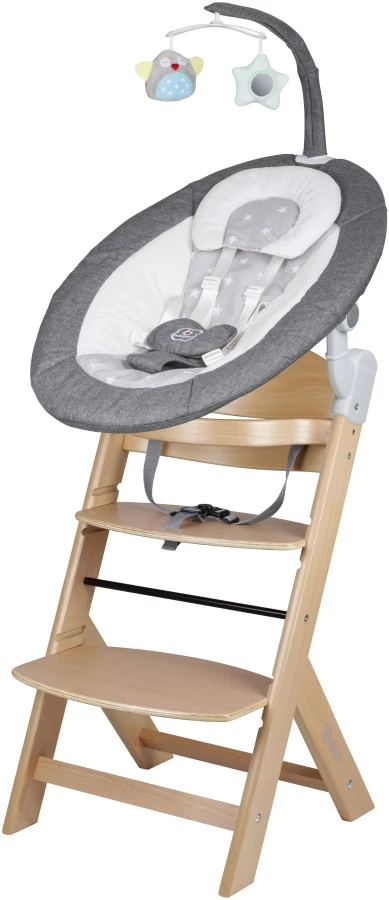 Babygo Homey Set Grey/Nature Babyschommel En Kinderstoel 19021 4 Babygo Homey Set Grey/Nature Babyschommel En Kinderstoel 19021 - Afbeelding 2