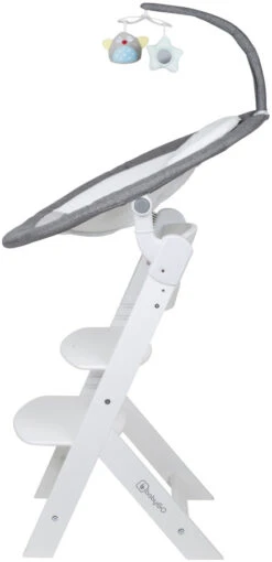 Babygo Homey Set Grey/White Babyschommel En Kinderstoel 19024 -Babyproducten Winkel babygo homey set greywhite babyschommel en kinderstoel 19024 4