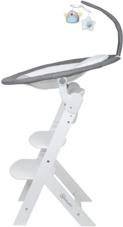 Babygo Homey Set Grey/White Babyschommel En Kinderstoel 19024 -Babyproducten Winkel babygo homey set greywhite babyschommel en kinderstoel 19024 5