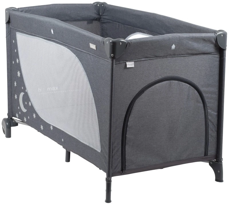 Babygo MoonStars Grey Melange Campingbed 4801 4 Babygo MoonStars Grey Melange Campingbed 4801 - Afbeelding 2