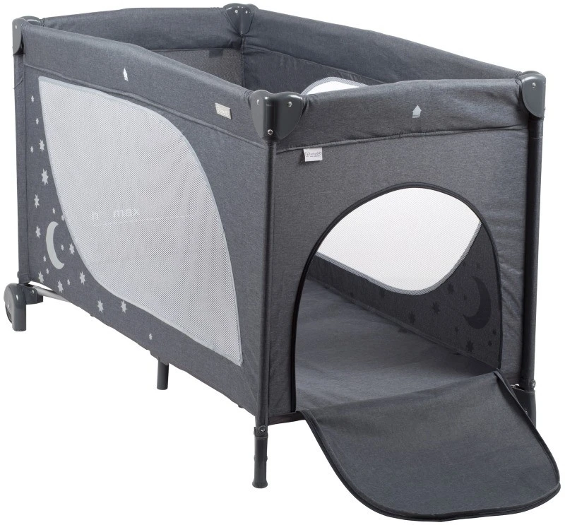 Babygo MoonStars Grey Melange Campingbed 4801 5 Babygo MoonStars Grey Melange Campingbed 4801 - Afbeelding 3