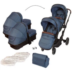 Babygo Twinner Blue Tandem Duowagen Incl. 2 Autostoelen 22 Babygo Twinner Blue Tandem Duowagen Incl. 2 Autostoelen -Babyproducten Winkel babygo twinner blue tandem duowagen 7502 12 1