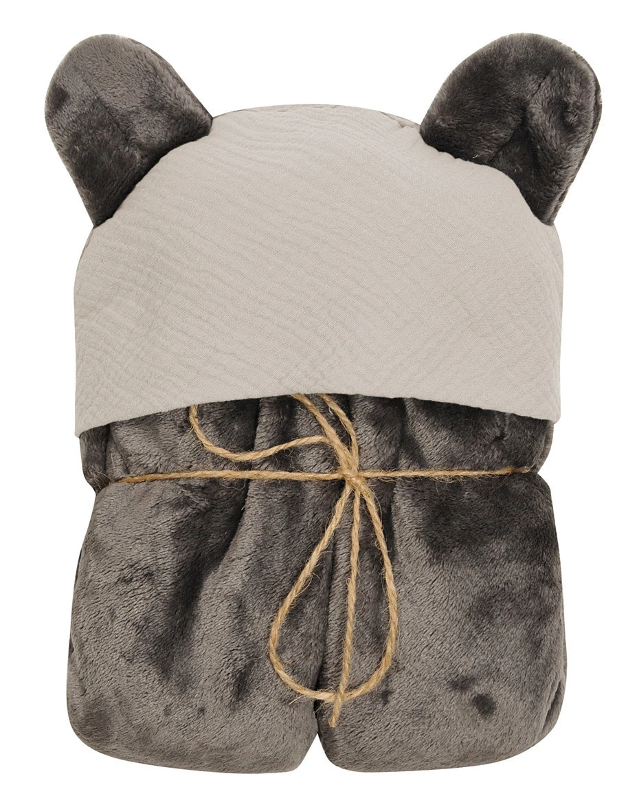 Babymatex Muslin Koala Dark Grey 95x95 Cm Wikkeldeken Voor Autostoel TB0444_03 - Afbeelding 4