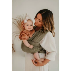 Babylonia Tricot-Slen Bamboo Khaki Green Draagdoek BDDTSB_1_707 -Babyproducten Winkel bddtsb 707 01 lr