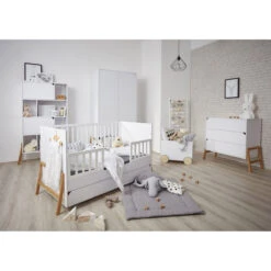 Bellamy Lotta Snow Babykamer: Ledikant/Juniorbed En Commode Met 6 Lades -Babyproducten Winkel bellamy lotta snow babykamer 2 4