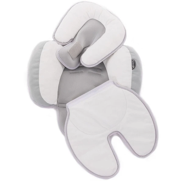 Bo Jungle B-Snooze Wit/Grijs 3-in-1 Universeel Kussen B180500 5 Bo Jungle B-Snooze Wit/Grijs 3-in-1 Universeel Kussen B180500 - Afbeelding 3