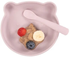 Bo Jungle B-Suction Bear Roze Bord B500710 -Babyproducten Winkel bo jungle b suction bear roze bord b500710 4