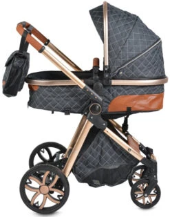 Cangaroo Alma Dark Grey 3-in-1 Combi Kinderwagen Incl. Autostoel -Babyproducten Winkel cangaroo alma grey 3 in 1 combi kinderwagen incl. autostoel 2 1