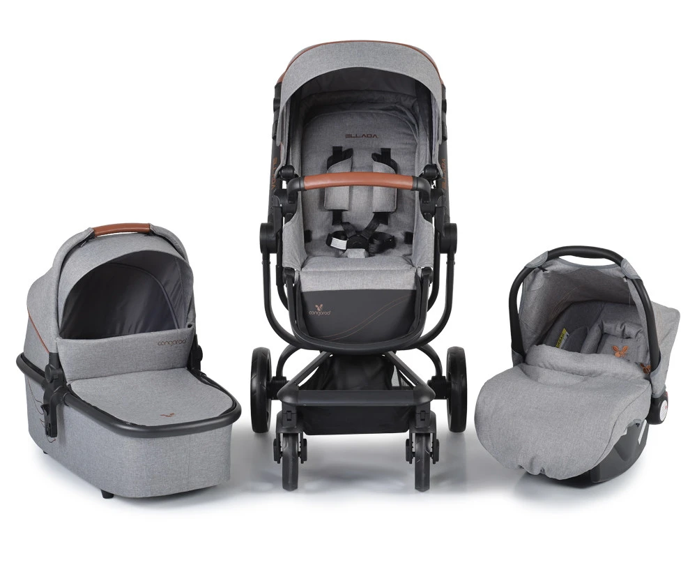 Cangaroo Ellada Grey 3-in-1 Combi Kinderwagen Incl. Autostoel 19 Cangaroo Ellada Grey 3-in-1 Combi Kinderwagen Incl. Autostoel - Afbeelding 17