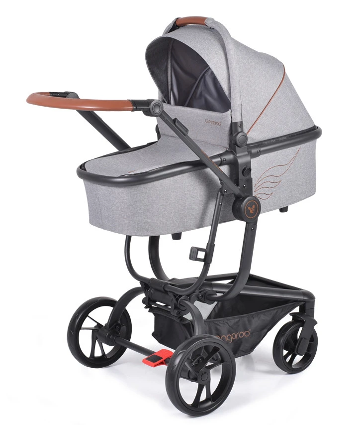 Cangaroo Ellada Grey 3-in-1 Combi Kinderwagen Incl. Autostoel 5 Cangaroo Ellada Grey 3-in-1 Combi Kinderwagen Incl. Autostoel - Afbeelding 3