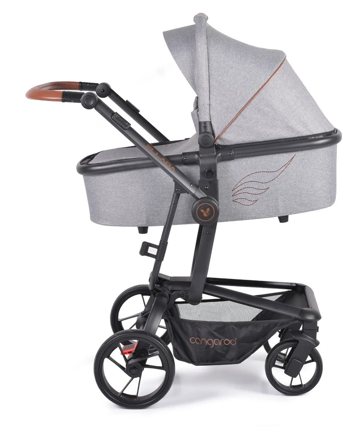 Cangaroo Ellada Grey 3-in-1 Combi Kinderwagen Incl. Autostoel 6 Cangaroo Ellada Grey 3-in-1 Combi Kinderwagen Incl. Autostoel - Afbeelding 4