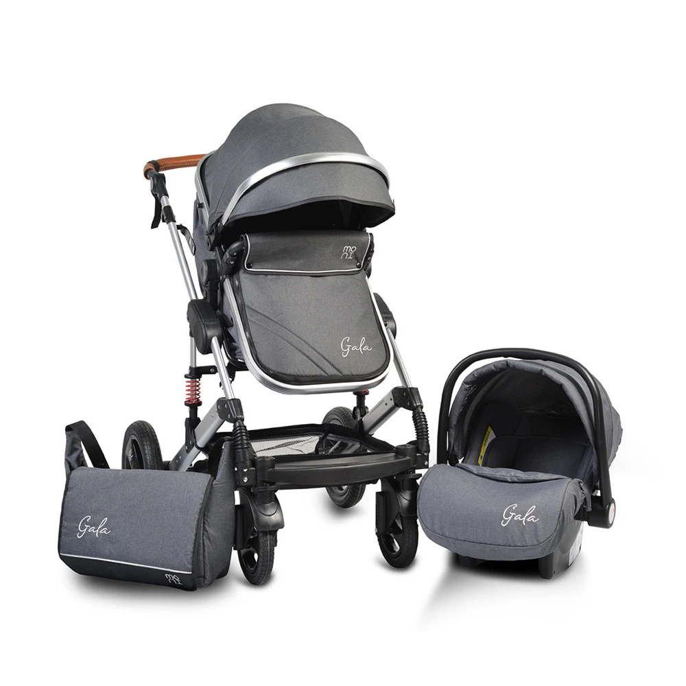 Cangaroo Gala Steel Grey 3-in-1 Combi Kinderwagen Incl. Autostoel 5 Cangaroo Gala Steel Grey 3-in-1 Combi Kinderwagen Incl. Autostoel - Afbeelding 3