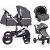 Cangaroo Gala Steel Grey 3-in-1 Combi Kinderwagen Incl. Autostoel 2 Cangaroo Gala Steel Grey 3-in-1 Combi Kinderwagen Incl. Autostoel -Babyproducten Winkel cangaroo gala black leather 3 in 1 combi kinderwagen incl autostoel 15