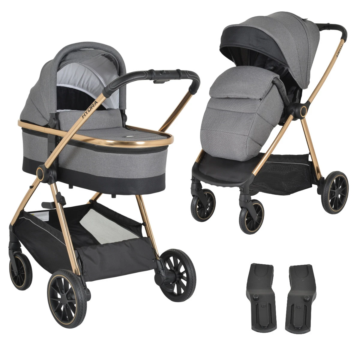 Cangaroo Hydra Grey 2-in-1 Kinderwagen Incl. Adapter 3 Cangaroo Hydra Grey 2-in-1 Kinderwagen Incl. Adapter