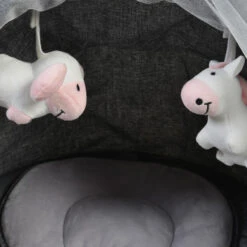 Cangaroo ISwing Dark Grey Babyschommel 8109 -Babyproducten Winkel cangaroo iswing babyschommel knuffels